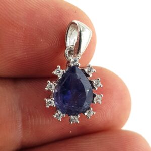 Safir Kolye Ucu (Gümüş) - 2