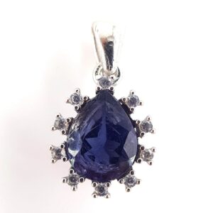 Safir Kolye Ucu (Gümüş)