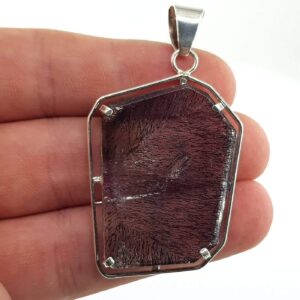 İğnecikli Rutil Beril Kolye Ucu Gümüş - 2