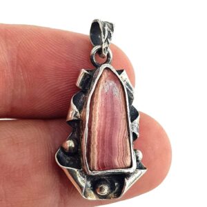 Rodokrozit Kolye Ucu (Gümüş) - 2