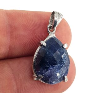 Safir Kolye Ucu (Gümüş) - 2