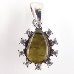 Turmalin Kolye Ucu (Gümüş) - turmalin Taşı Enerjisi ve Doğal Formu