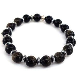 Gold Obsidyen Bileklik 8mm