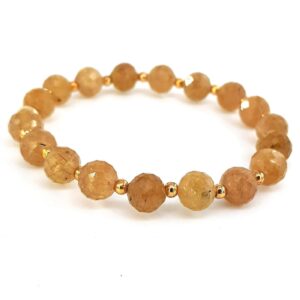 Sarı Apatit Bileklik Faset 8mm