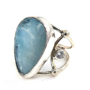 Akuamarin Yüzük (Gümüş)