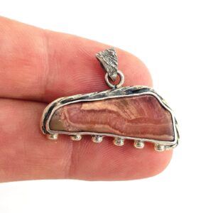 Rodokrozit Kolye Ucu (Gümüş) - 2