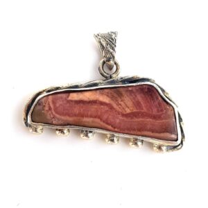 Rodokrozit Kolye Ucu (Gümüş)