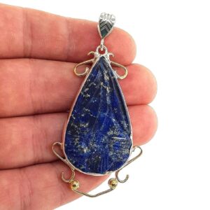 Lapis Lazuli Kolye Ucu (Gümüş) - 2