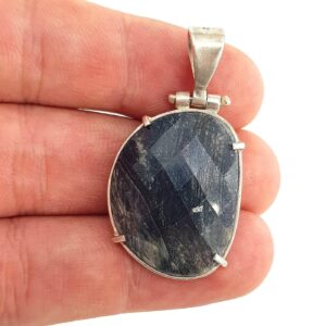 Safir Kolye Ucu Faset (Gümüş) - 2