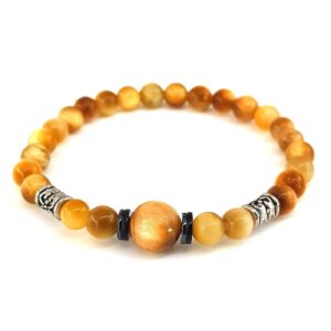 Sarı Kaplangözü Bileklik 6mm