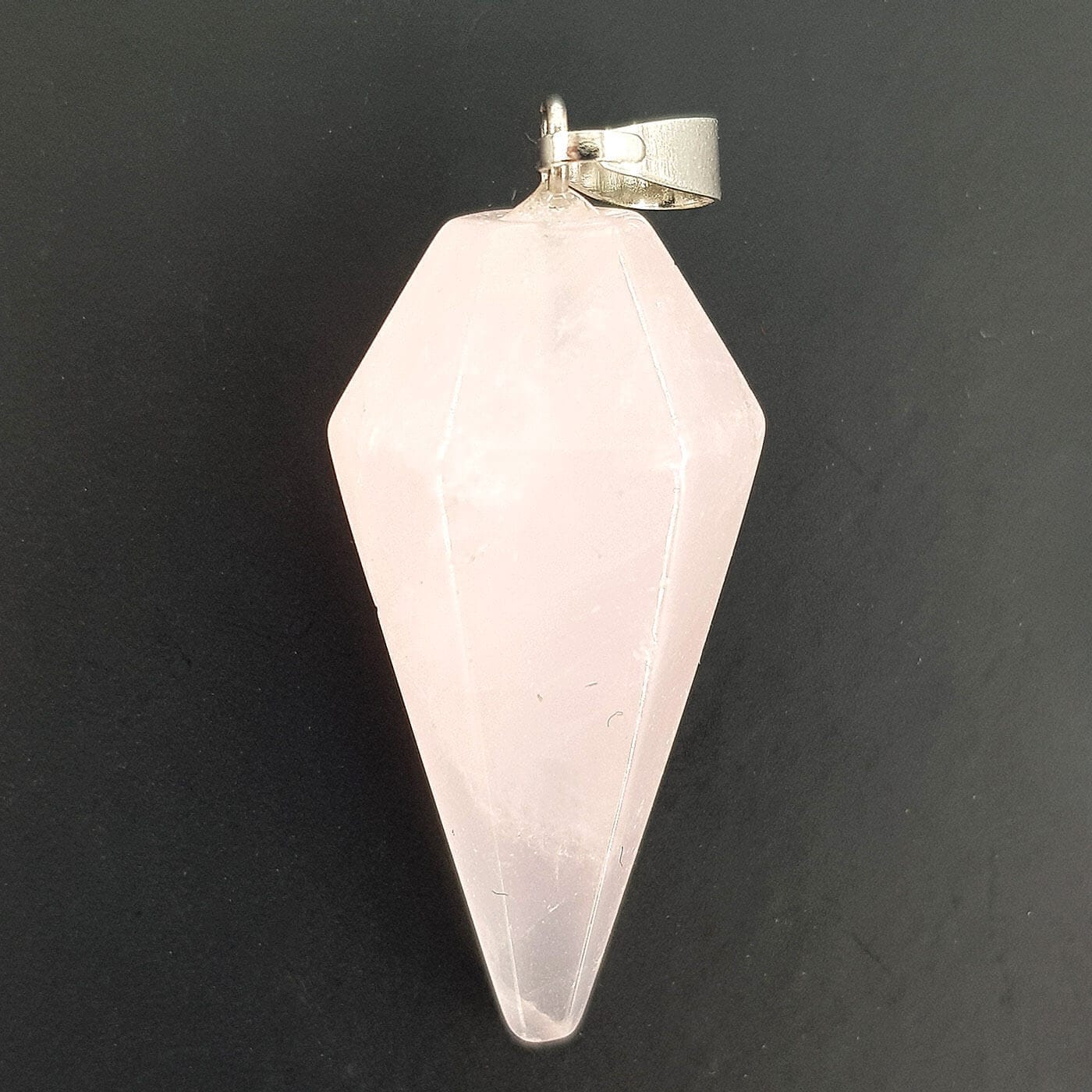Pembe Kuvars Kolye Ucu / Pandül