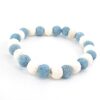 Beyaz , Mavi Mercan Bileklik 8mm