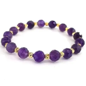 Ametist Bileklik Faset 8mm