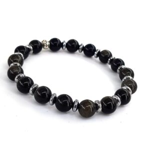 Gold Obsidyen Bileklik 8mm