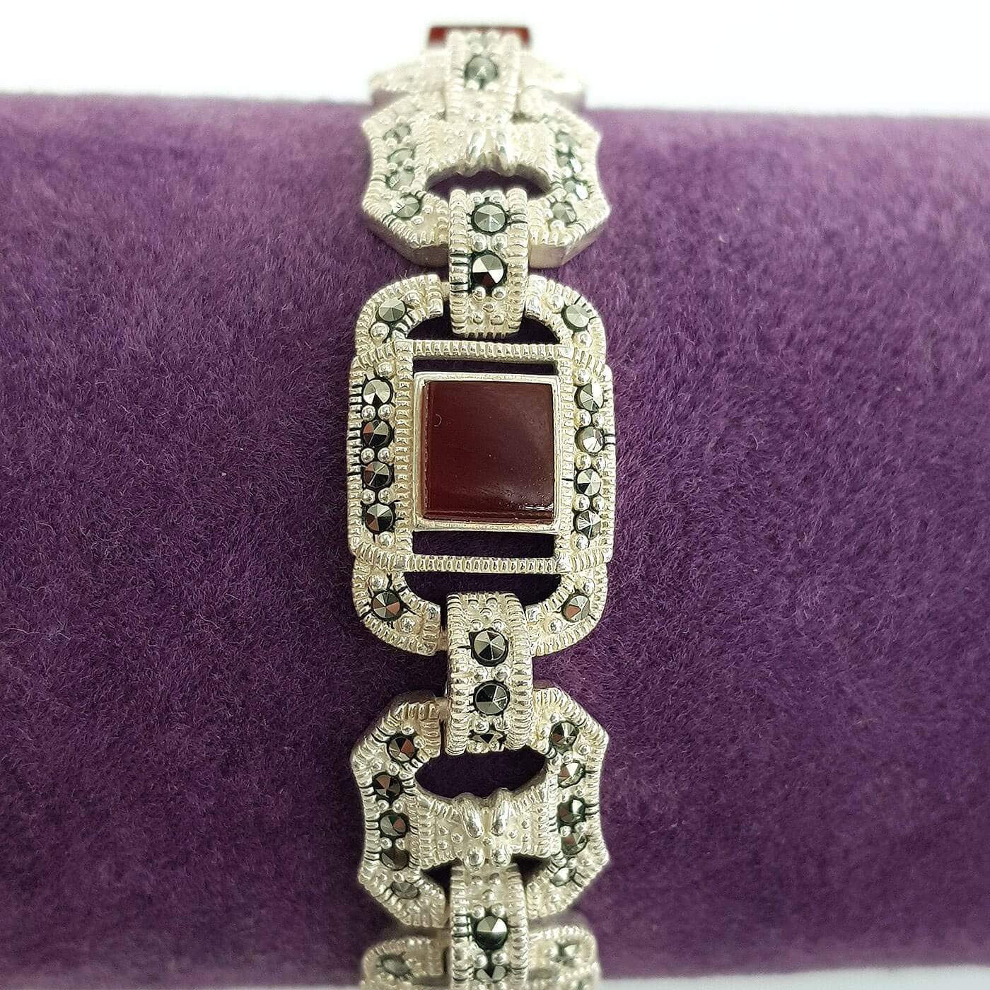 gumus dogal tas bileklik 4 Sarkaç Adam