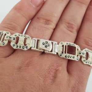 gumus dogal tas bileklik 9 Sarkaç Adam