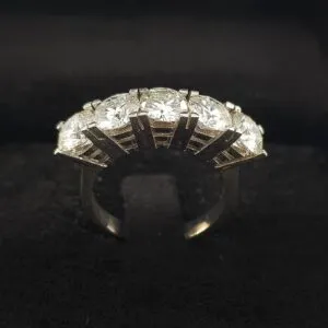 Mozanit Yüzük Beştaş (Gümüş)