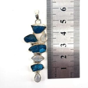 Apatit Aytaşı Kolye Ucu Gümüş - 2