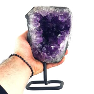 Ametist Ham Taş Metal Standlı