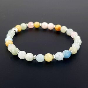 Akuamarin / Helyodor / Morganit Bileklik Faset 4mm