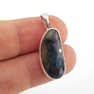 Safir Kolye Ucu (Gümüş) - 2