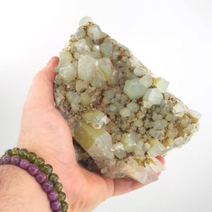 Yeşil Kloritli Kristal Kuvars Ham Taş