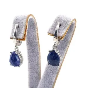 Safir Küpe (Gümüş)