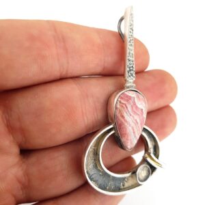 Alternative view of Rodokrozit Kolye Ucu (Gümüş)