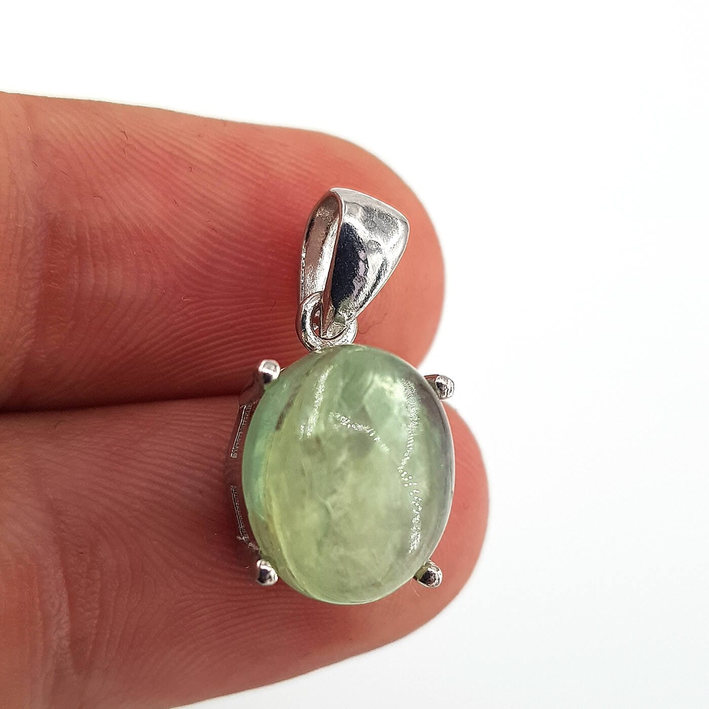 Prehnite Kolye Ucu (Gümüş) - Görsel 2