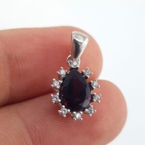 Alternative view of Garnet (Lal) Kolye Ucu (Gümüş)