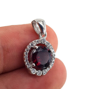 Garnet (Lal) Kolye Ucu (Gümüş) - garnet Taşı Enerjisi ve Doğal Formu