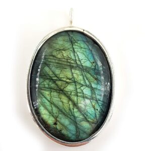 Labradorit Kolye Ucu (Gümüş) - 2