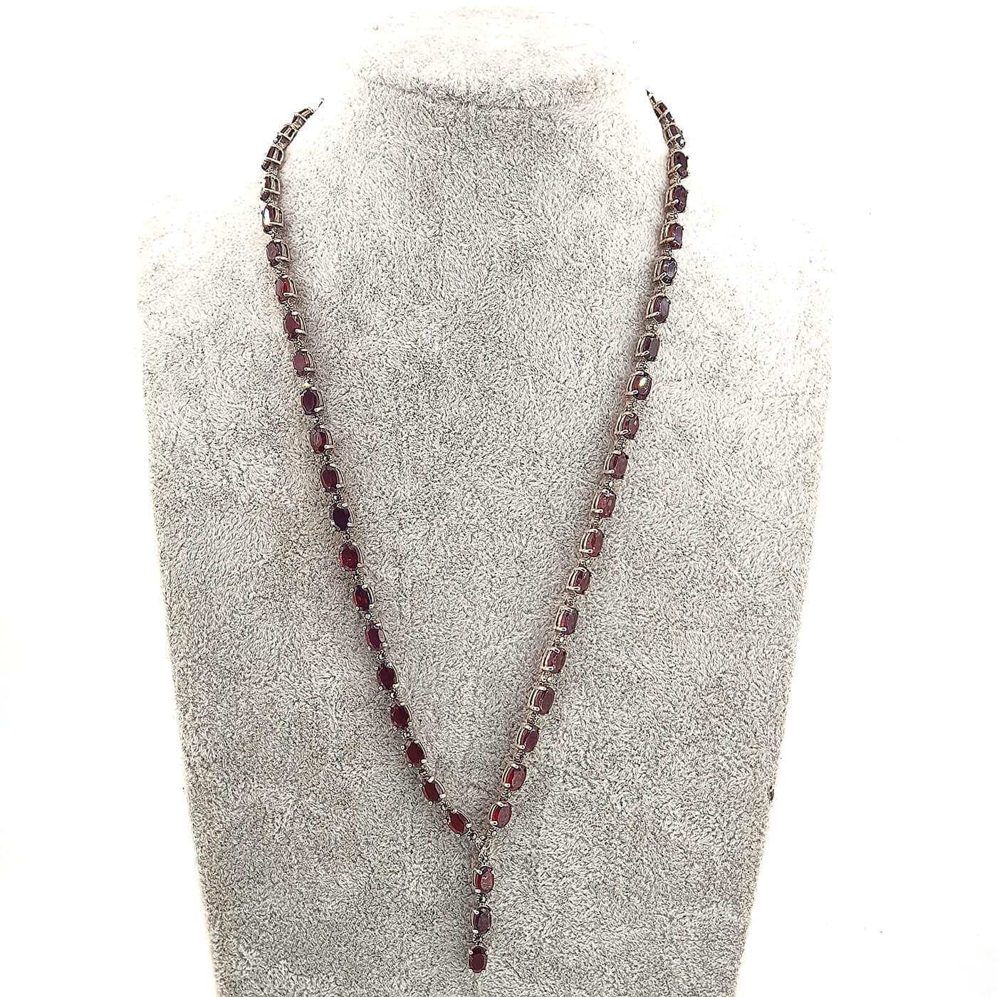 Garnet Kolye (Gümüş) - Görsel 2