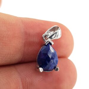 Safir Kolye Ucu (Gümüş)