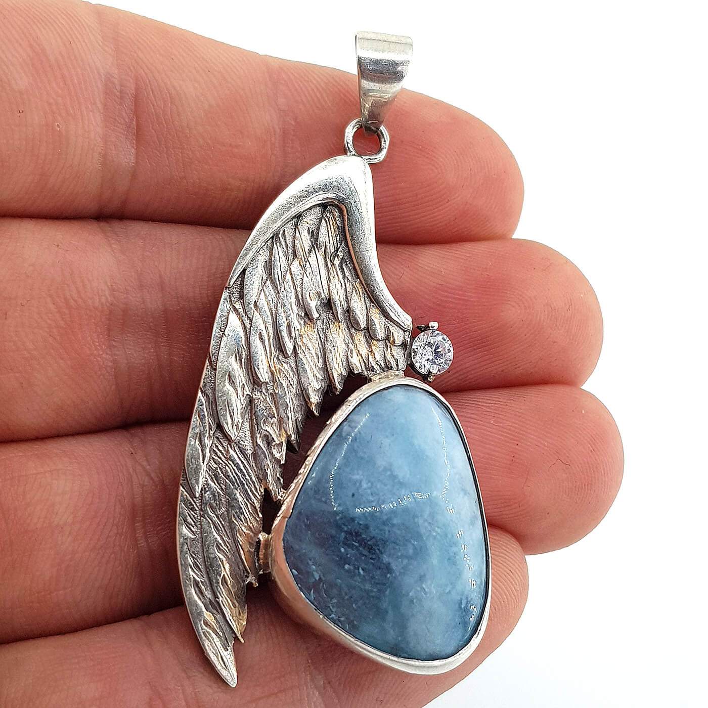 Akuamarin Kolye Ucu (Gümüş) - Görsel 2