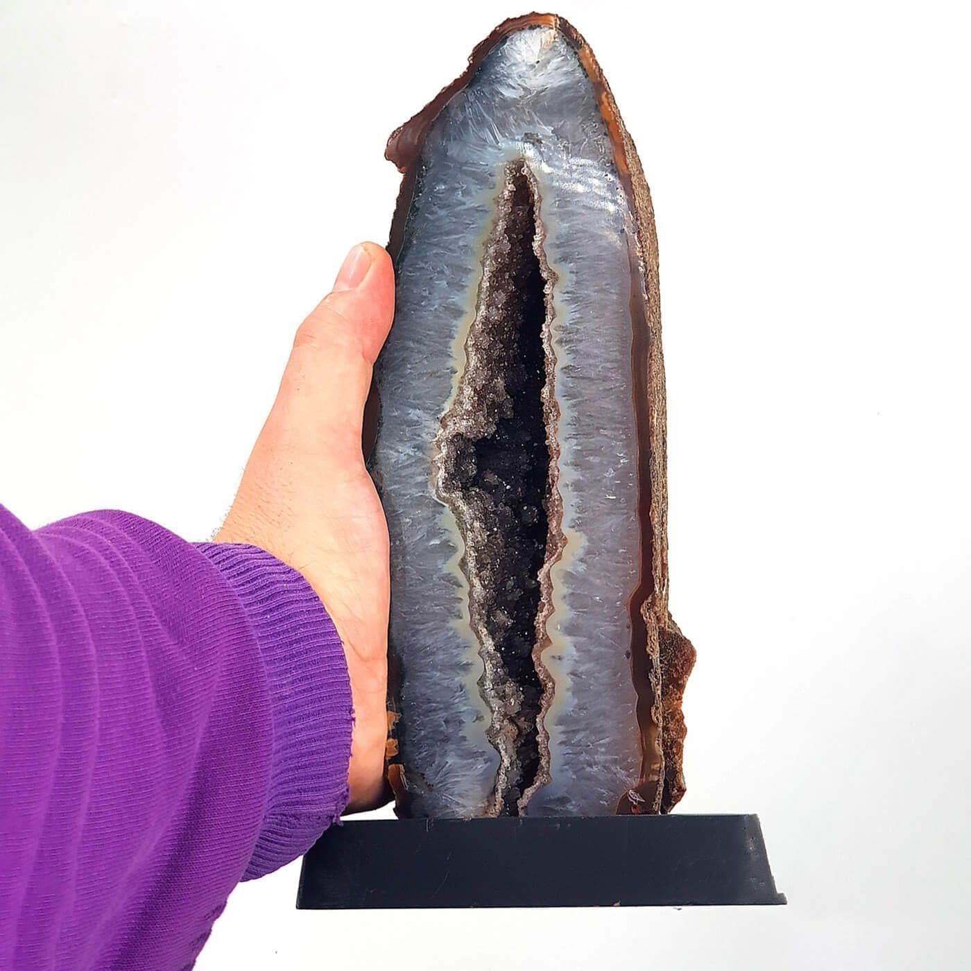 Akik Necef Kalsedon Ham Taş (Standlı)