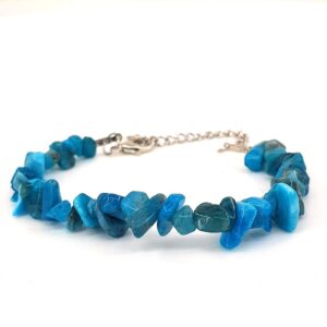 Blue Apatit Bileklik Kırıktaş Ayarlanabilir Ölçü