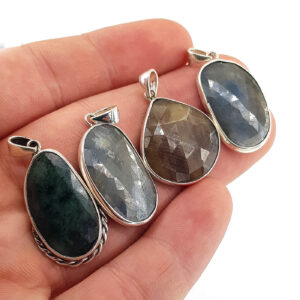 Safir Kolye Ucu (Gümüş) - 2