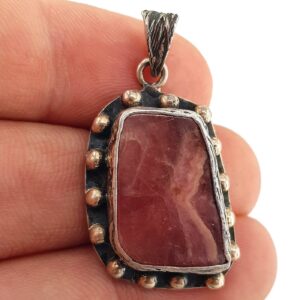 Rodokrozit Kolye Ucu (Gümüş) - 2