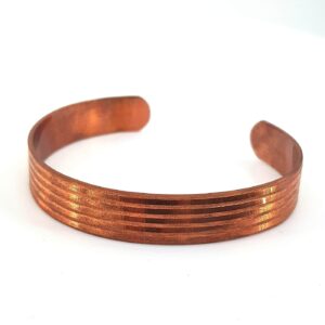 Bakır Yatay Çizgili Bileklik