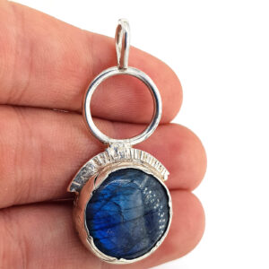 Labradorit Kolye Ucu (Gümüş)