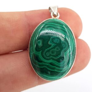 Malahit Kolye Ucu (Gümüş) - 2