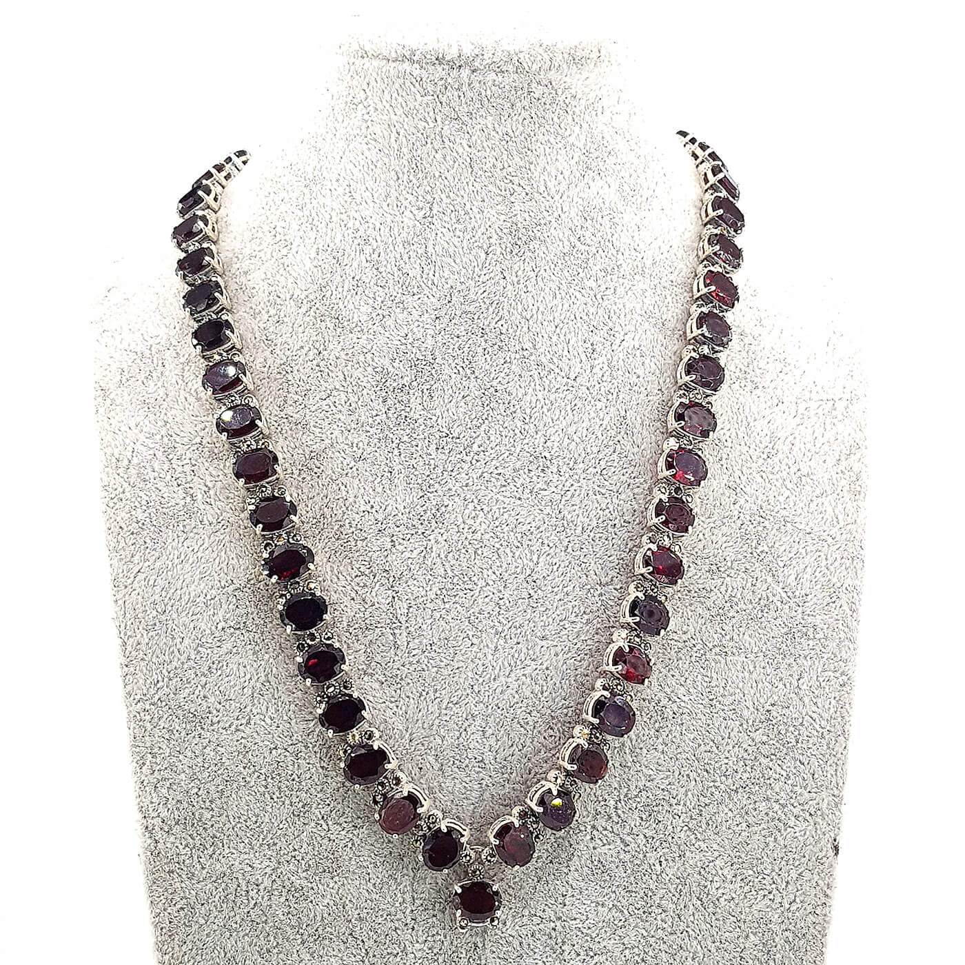 Garnet Kolye (Gümüş) - Görsel 2