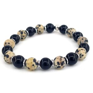 Turmalin / Dalmaçya Jasper Bileklik 8mm