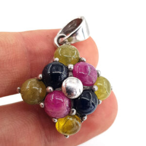 Mix Kolye Ucu Yakut, Zeberced, Safir (Gümüş) - 2