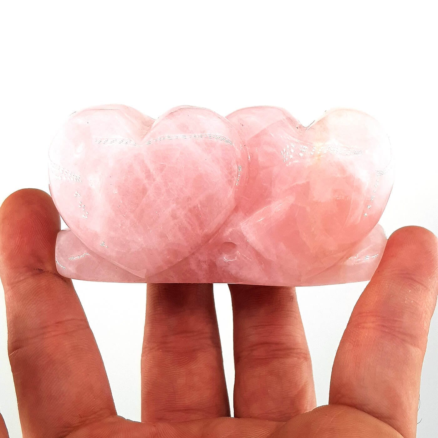 Pembe Kuvars Kalp Obje