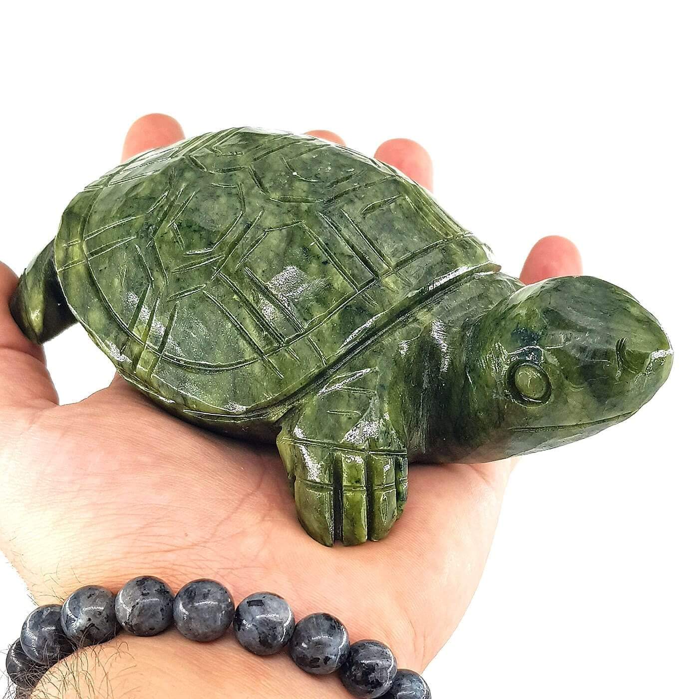 Yeşim Kaplumbağa Obje 15 Cm - Görsel 2