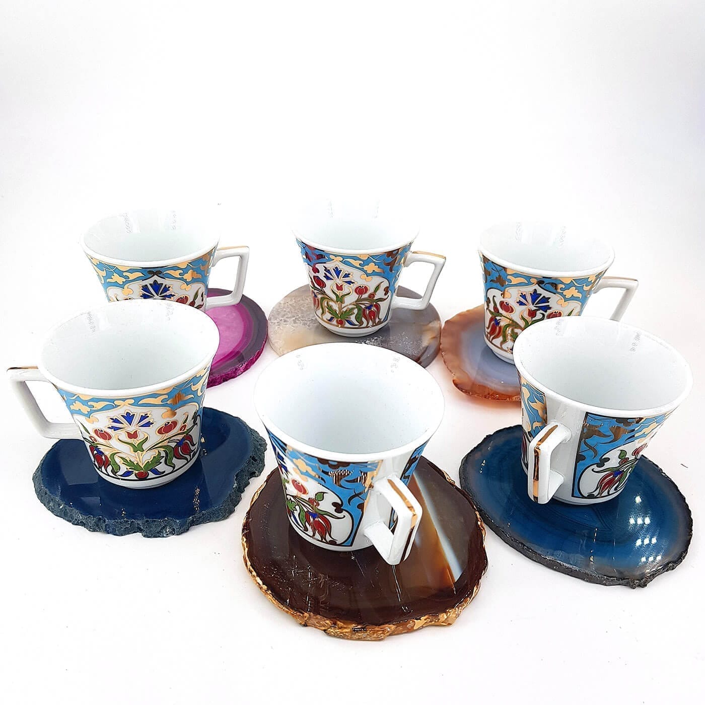 Akik Kahve Fincanı Altlığı 6 Adet