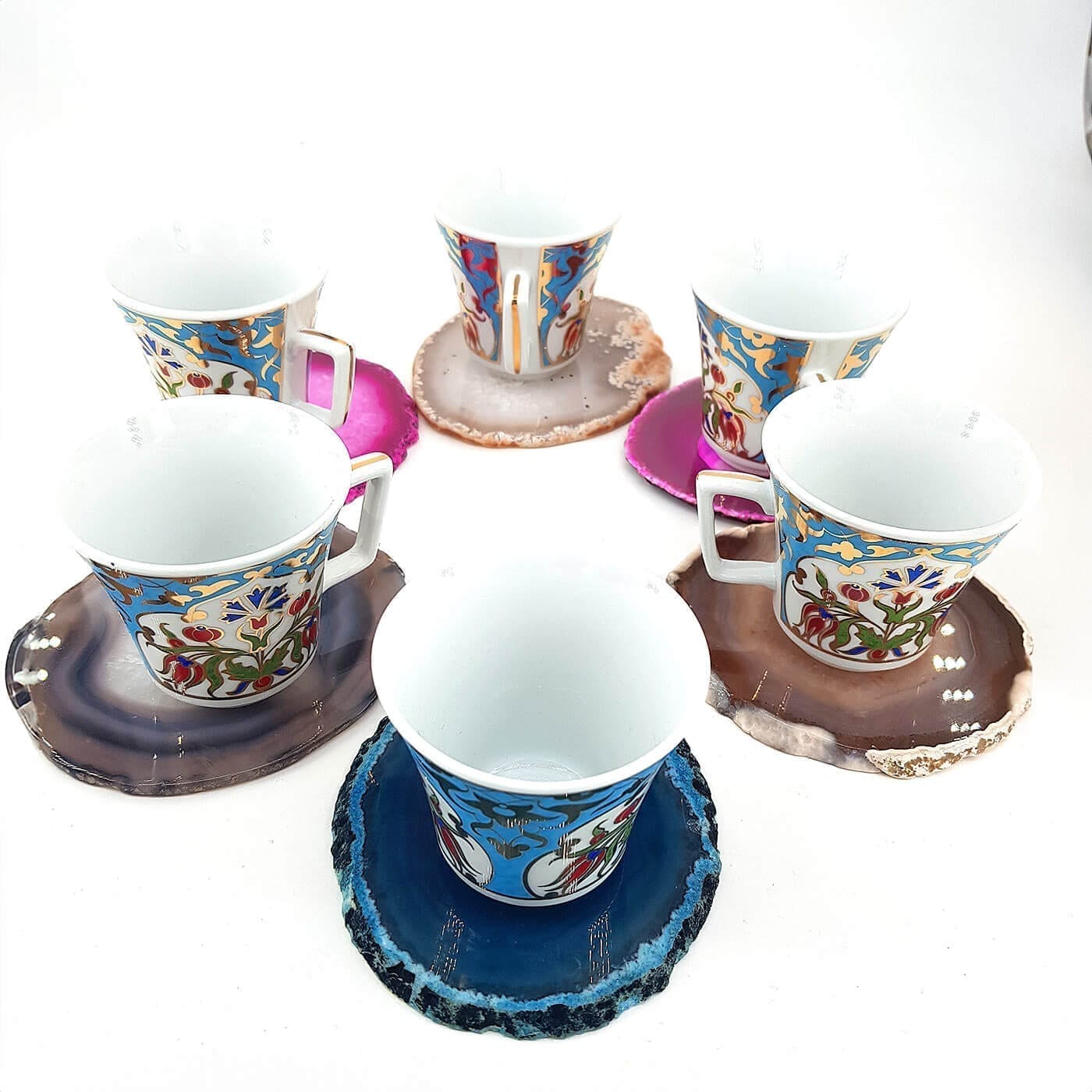 Akik Kahve Fincanı Altlığı 6 Adet