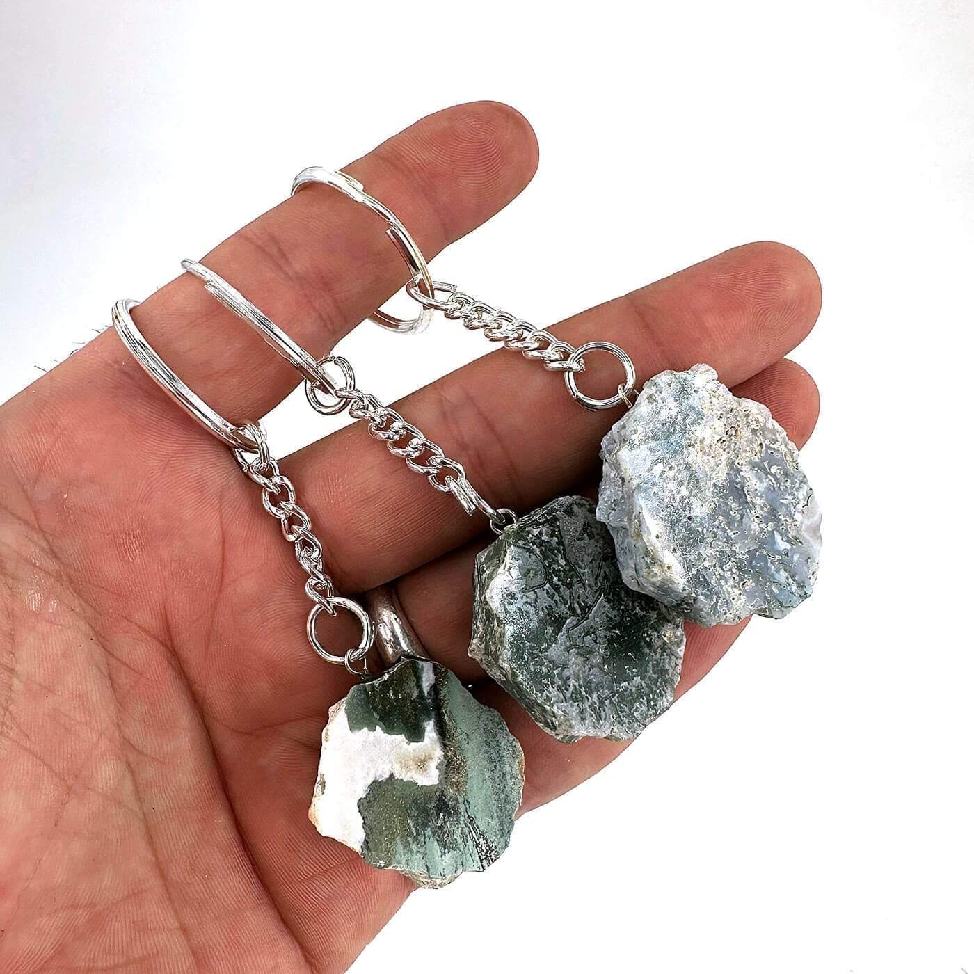 Serpentin Ham Taş Anahtarlık